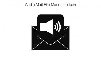 Audio Mail File Monotone Icon In Powerpoint Pptx Png And Editable Eps Format