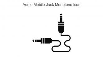 Audio Mobile Jack Monotone Icon In Powerpoint Pptx Png And Editable Eps Format