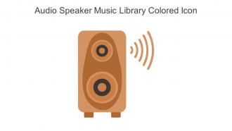 Audio Speaker Music Library Colored Icon In Powerpoint Pptx Png And Editable Eps Format