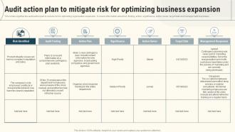 Audit Action Plan To Mitigate Risk For Optimizing Business Expansion