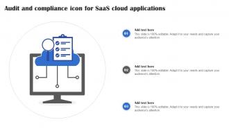 Audit And Compliance Icon For Saas Cloud Applications