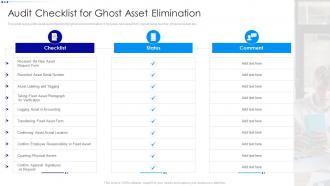 Audit Checklist For Ghost Asset Elimination Implementing Fixed Asset Management