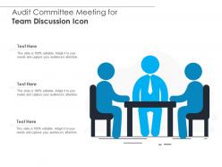 Audit committee meeting for team discussion icon