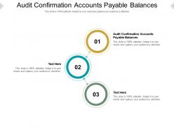 Audit confirmation accounts payable balances ppt powerpoint presentation inspiration designs cpb