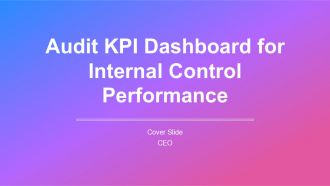 Audit KPI Dashboard For Internal Control Performance PPT Graphics AT