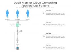 Audit monitor cloud computing architecture patterns ppt presentation diagram