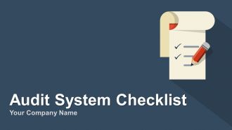 Audit of business systems with checklist powerpoint presentation with slides