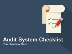 Audit Of Business Systems With Checklist PowerPoint Presentation With Slides