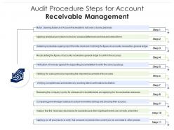 Audit procedure steps for account receivable management
