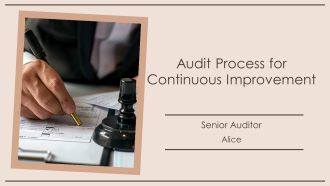 Audit Process For Continuous Improvement PPT Structure AT