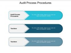 Audit process procedures ppt powerpoint presentation infographics graphics design cpb