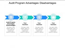 Audit program advantages disadvantages ppt powerpoint presentation infographics cpb