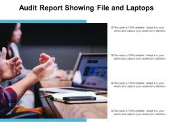 Audit report showing file and laptops