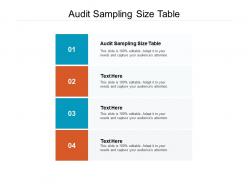 Audit sampling size table ppt powerpoint presentation layouts ideas cpb