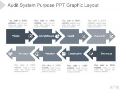 Audit system purpose ppt graphic layout
