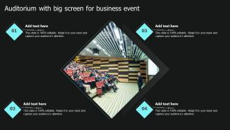 Auditorium With Big Screen For Business Event