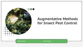 Augmentative Methods For Insect Pest Control PPT Guidelines AT