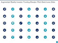 Augmented reality investor funding elevator pitch deck icons slide