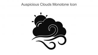 Auspicious Clouds Monotone Icon In Powerpoint Pptx Png And Editable Eps Format