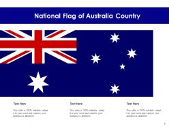 Australia Continent Map Icon National Flag Survey