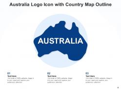 Australia Icon Political Boarders Circular National Continent Location
