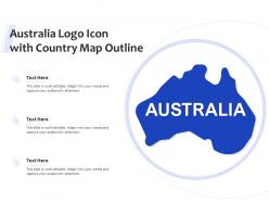 Australia logo icon with country map outline