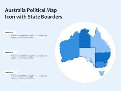 Australia political map icon with state boarders