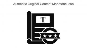 Authentic Original Content Monotone Icon In Powerpoint Pptx Png And Editable Eps Format