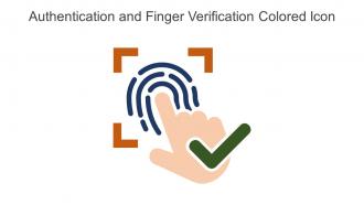 Authentication And Finger Verification Colored Icon In Powerpoint Pptx Png And Editable Eps Format