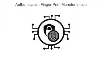 Authentication Finger Print Monotone Icon In Powerpoint Pptx Png And Editable Eps Format