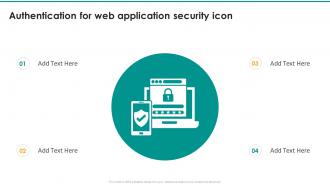 Authentication For Web Application Security Icon
