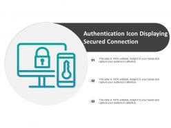 Authentication icon displaying secured connection