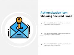 Authentication icon showing secured email