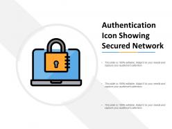 Authentication icon showing secured network