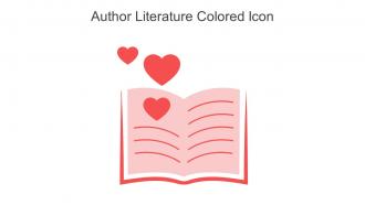 Author Literature Colored Icon In Powerpoint Pptx Png And Editable Eps Format