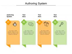 Authoring system ppt powerpoint presentation styles slides cpb