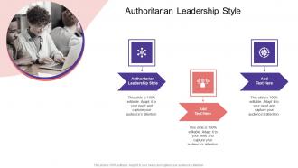 Authoritarian Leadership Style In Powerpoint And Google Slides Cpb