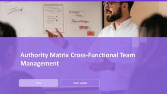 Authority Matrix Cross Functional Team Management PPT Slides AT