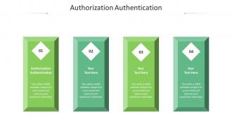 Authorization authentication ppt powerpoint presentation model icon cpb