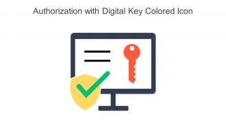 Authorization With Digital Key Colored Icon In Powerpoint Pptx Png And Editable Eps Format