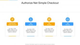 Authorize Net Simple Checkout In Powerpoint And Google Slides Cpb