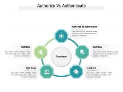 Authorize vs authenticate ppt powerpoint presentation icon clipart images cpb