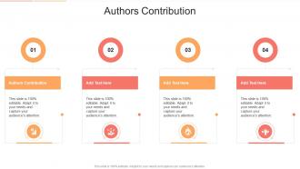 Authors Contribution In Powerpoint And Google Slides Cpb