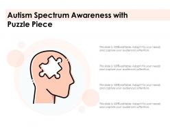 Autism Spectrum Awareness With Puzzle Piece
