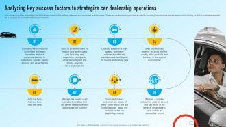 Auto Dealership Business Analyzing Key Success Factors To Strategize Car Dealership BP SS