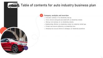 Auto Industry Business Plan Powerpoint Presentation Slides Good Slides