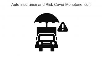 Auto Insurance And Risk Cover Monotone Icon In Powerpoint Pptx Png And Editable Eps Format
