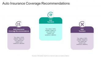 Auto Insurance Coverage Recommendations In Powerpoint And Google Slides Cpb