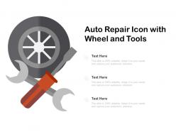Auto Repair Icon With Wheel And Tools