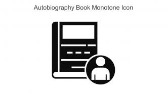 Autobiography Book Monotone Icon In Powerpoint Pptx Png And Editable Eps Format